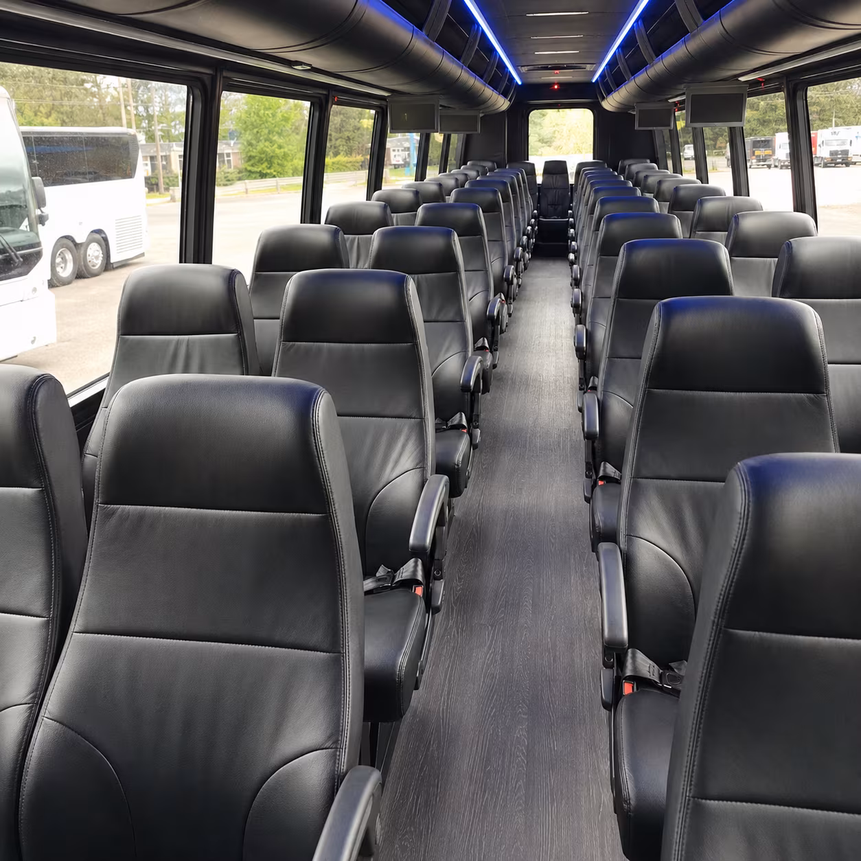 irving parking shuttle and park and ride bus rentals